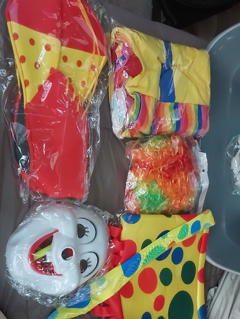 Colorful Clown Costume Set - Polka Dot & Rainbow